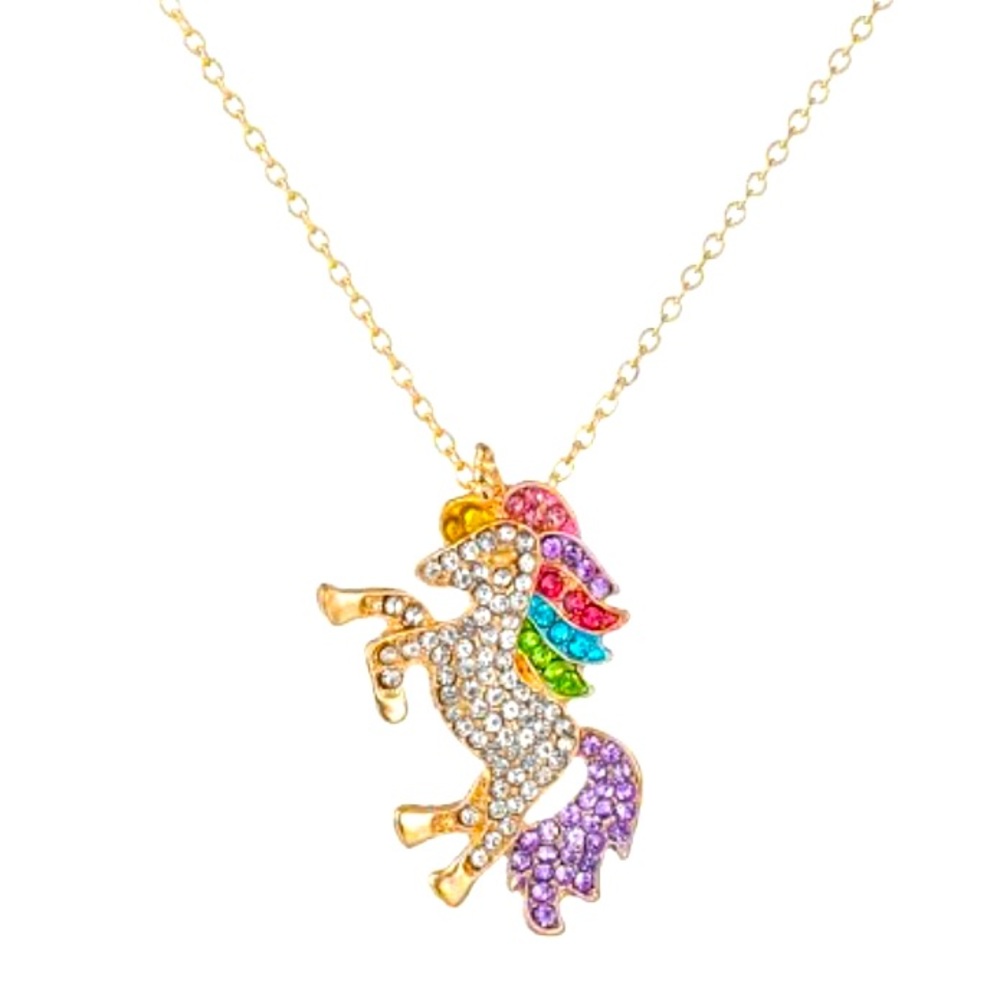 Unicorn necklace with Swarovski Crystals. NWT